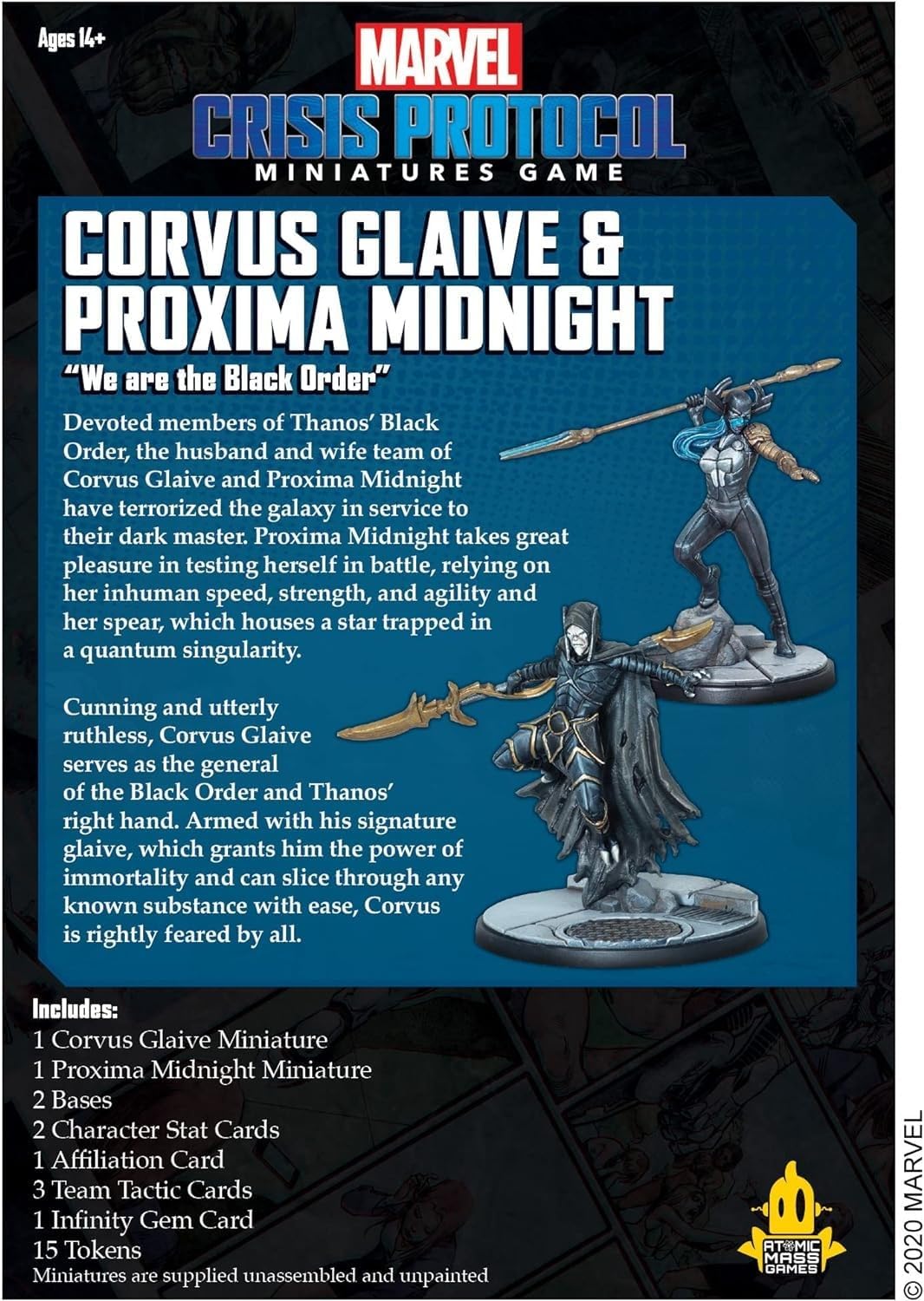 Atomic Mass Games , Marvel Crisis Protocol: Character Pack: Corvus Glaive and Proxima Midnight, Mini