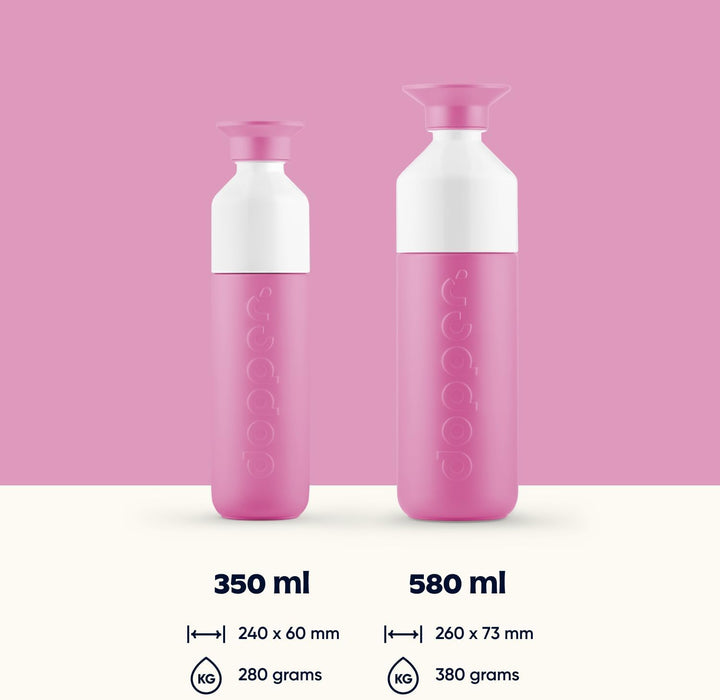 Dopper Insulated 580ml Thermosflasche Pelican Pink - Doppelwandig, auslaufsicher, hält 24h kalt/9h h