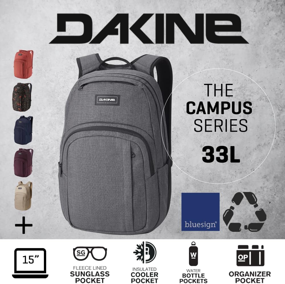 Dakine Unisex Campus L 33l Dakine Rucksack Campus (1er Pack) 33 Liter Dunkelblau, 33 Liter Dunkelbla