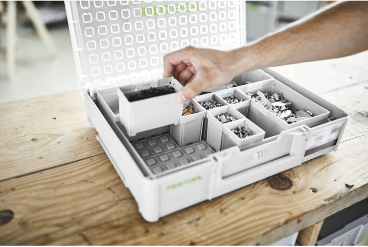 Festool Systainer³ Organizer SYS3 ORG M 89 6xESB (mit Einsatzboxen (50 x 50 x 68, 50 x 100 x 68, 100