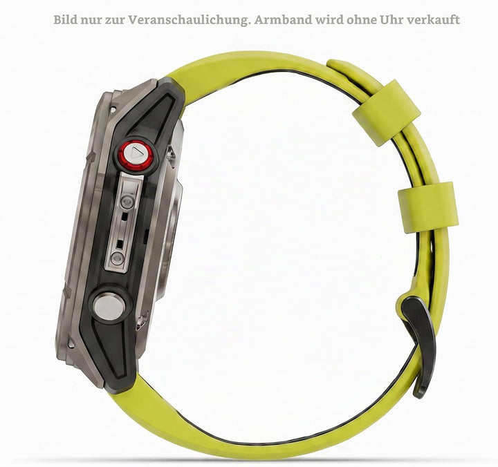 Garmin Unisex – Erwachsene QUICKFIT-Armband, Electric Lime/Graphit, 26mm