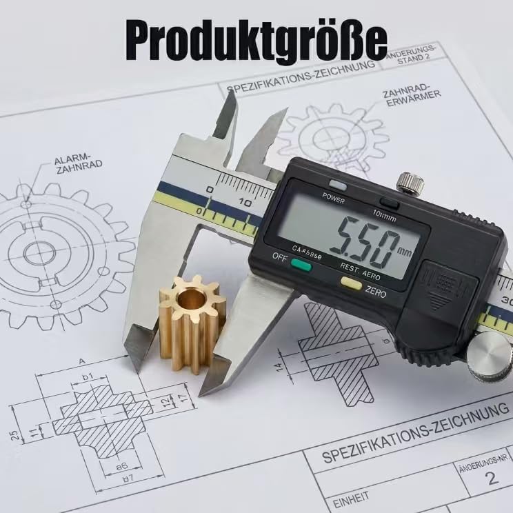 Ritzel Zahnrad Messing für Thermomix TM5 Motor Verriegelung | Ersetzt Defektes Kunststoffzahnrad,Beh