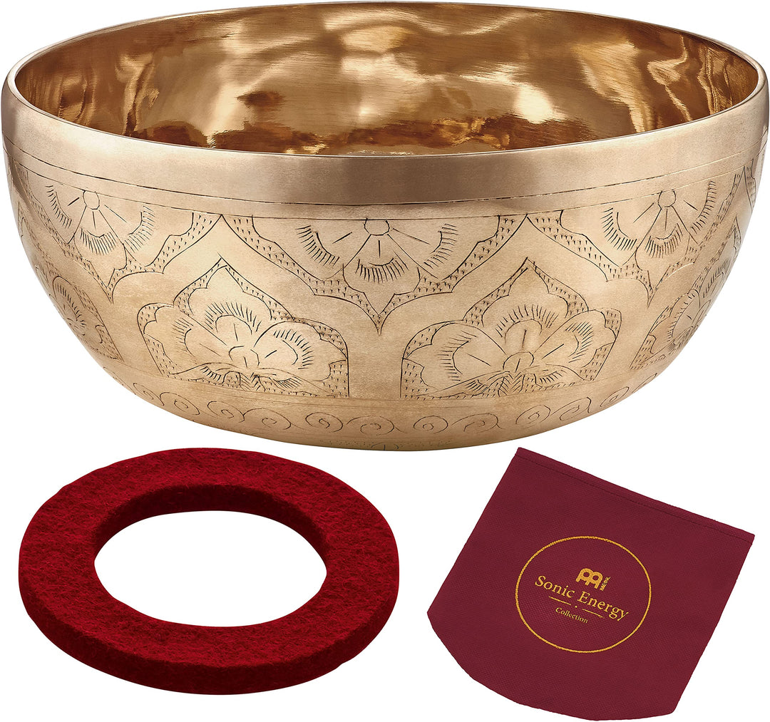 Sonic Energy Engraved Singing Bowl – 1.000g Klangschale für Yoga, Meditation, Deko – mit feiner Grav