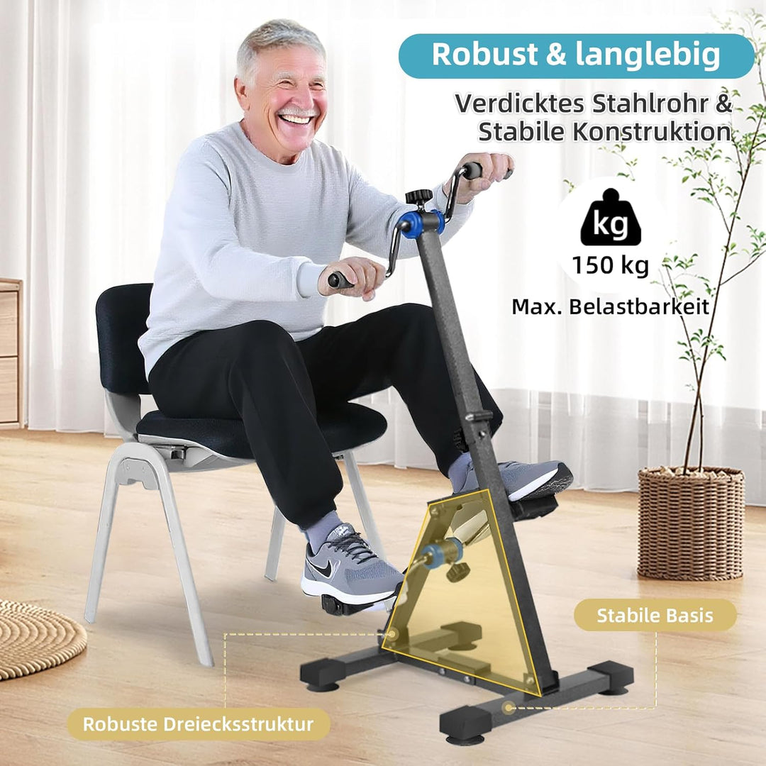 Faltbares Arm- und Bein-Ergometer für Senioren – Pedaltrainer für ältere Menschen, verstellbares Han