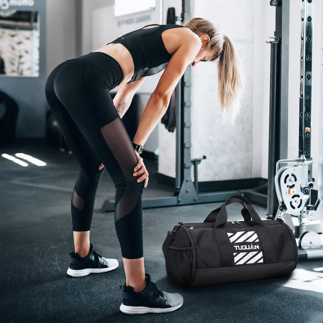 TUGUAN 40L Sporttasche Herren Basketball Trainingstasche mit Schuhfach, Ballfach & Nassfach Wochen R