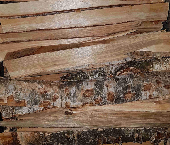30 Kg Anzündholz Anfeuerholz Anmachholz Birke Brennholz trocken L: 20-33 cm