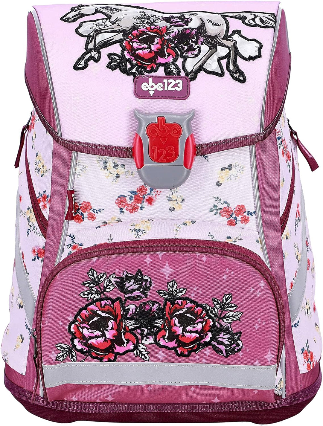 Pferde Horses Schulranzen Mädchen 1 Klasse | Tornister Schulrucksack Schultasche | Set 4 teilig | fü