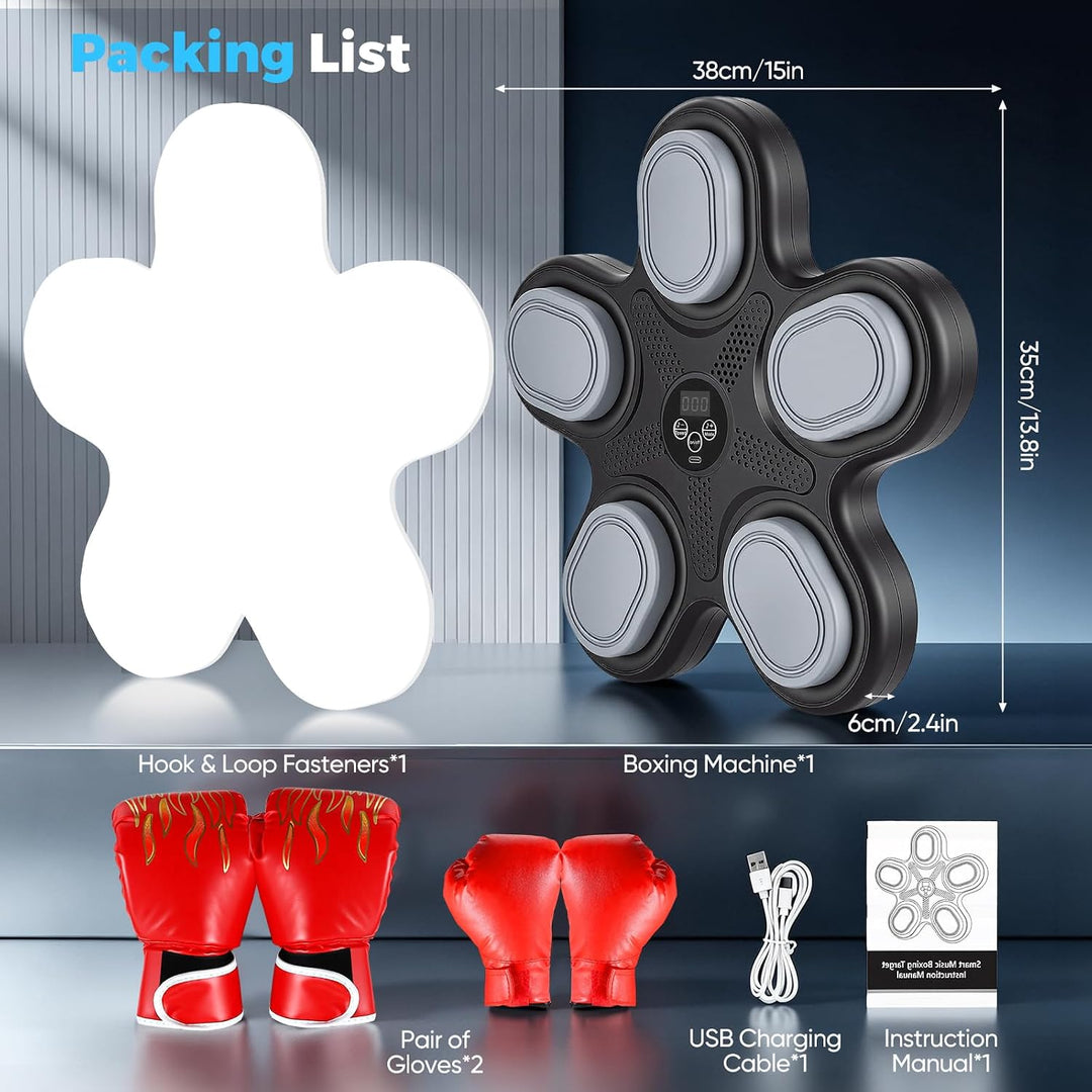 Music Boxing Machine, Musik Boxmaschine für Erwachsene &amp; Kinder, Musik Punching Machine Wandmontage,