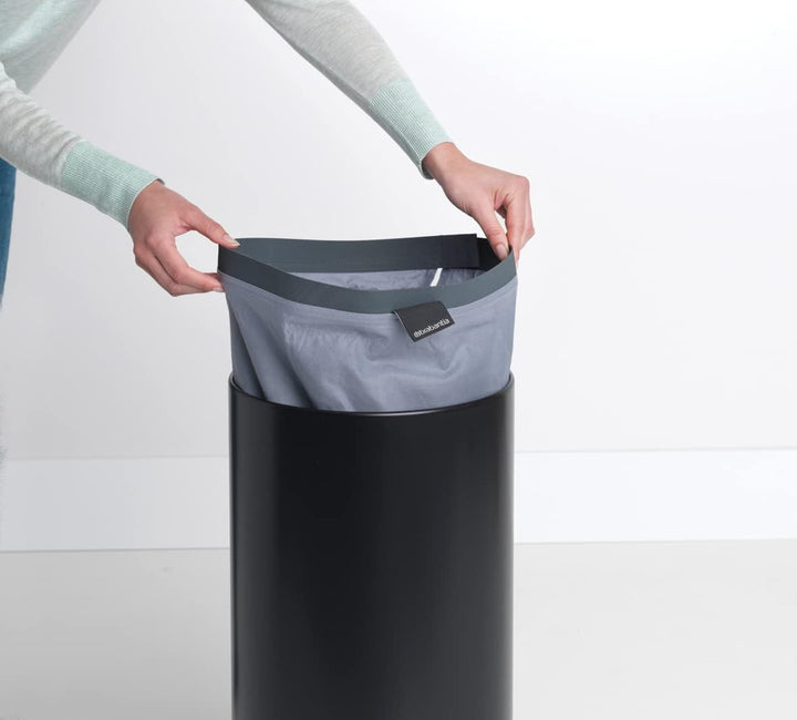 Brabantia - Wäschekorb - Quick-Drop-Öffnung - Perfekt sitzenden Baumwollwäschesack - Korrosionsfrei