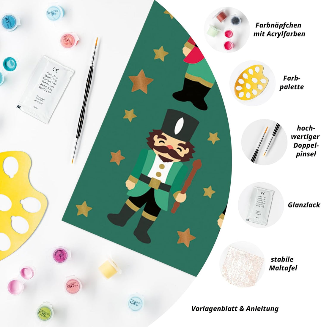 Ravensburger CreArt 23893 - Christmas Nutcracker Delight - Nussknacker Malen nach Zahlen Erwachsene,