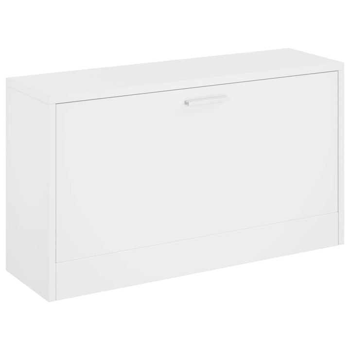vidaXL Schuhbank Hochglanz-Weiss 80 x 24 x 45 cm Holzwerkstoff, Hochglanz-weiss