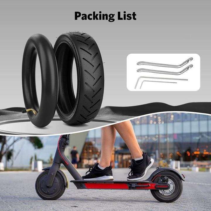 OUXI 4pcs E-Scooter-Reifen 8 1/2 Reifen mit Reifen und Schlauchpaket E-Scooter Ersatzschlauch+Reifen