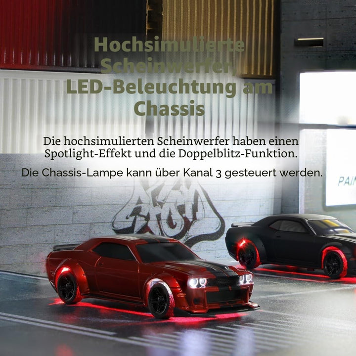 FLYCOLOR TurboRC 1:76 Mini Sportwagen 4CH 2.4GHZ Fernbedienung Full Proportional RTR Kit mit 2 austa