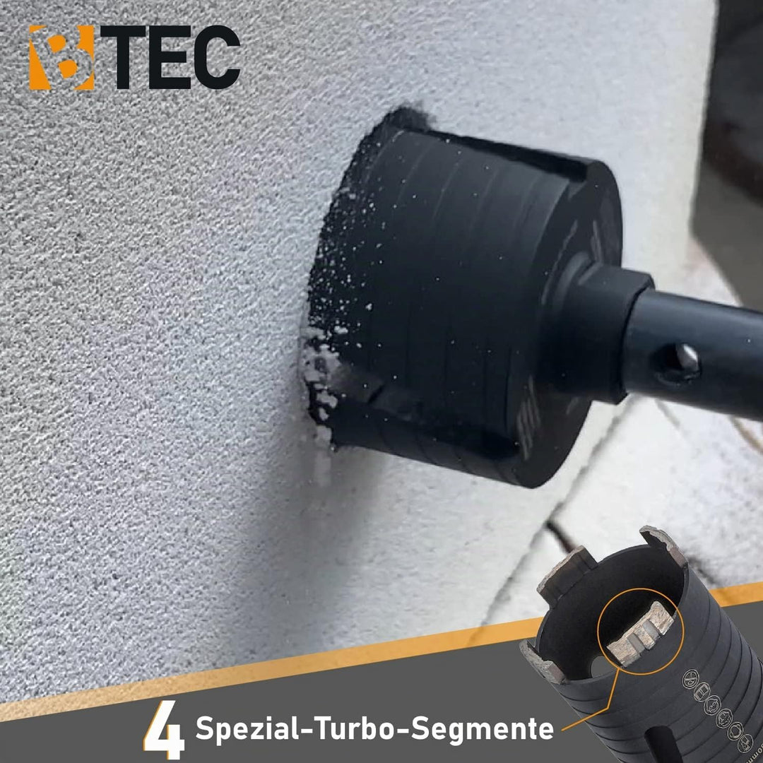 BTEC – Diamant Dosensenker 68 mm mit M16-Aufnahme + 80 mm Nutzlänge – Dosenbohrer für Mauerwerk, Kal