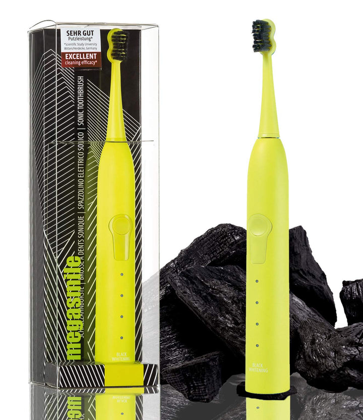 Sonic Black Whitening II Schallzahnbürste Yellow, Elektrische Zahnbürste, mit Timer, Aktivkohle ACP