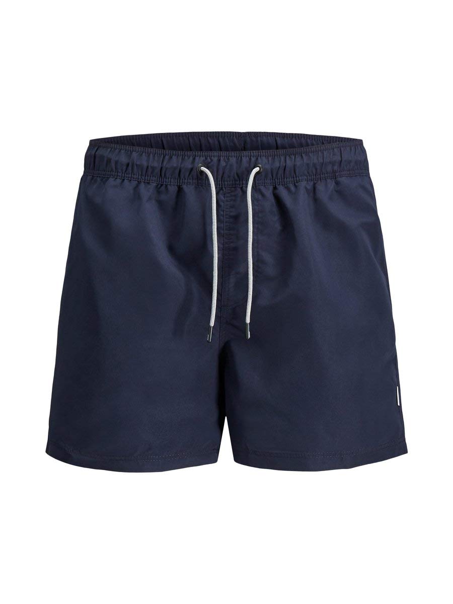 JACK &amp; JONES Herren Badehose Badeshort SPLICELOGO S M L XL XXL Schwarz Rot Orang S Navy Blazer, S Na