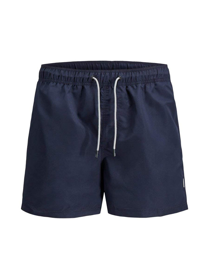 JACK &amp; JONES Herren Badehose Badeshort SPLICELOGO S M L XL XXL Schwarz Rot Orang S Navy Blazer, S Na