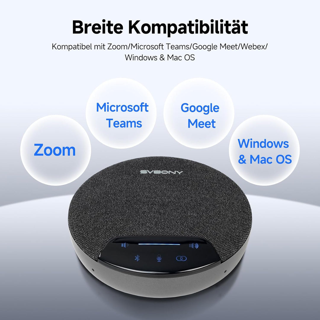 SVBONY SVN O1 Zweikanal-Funk Conference Microphone mit 3A+KI-Geräuschunterdrückung, 4 Mikrofonen für