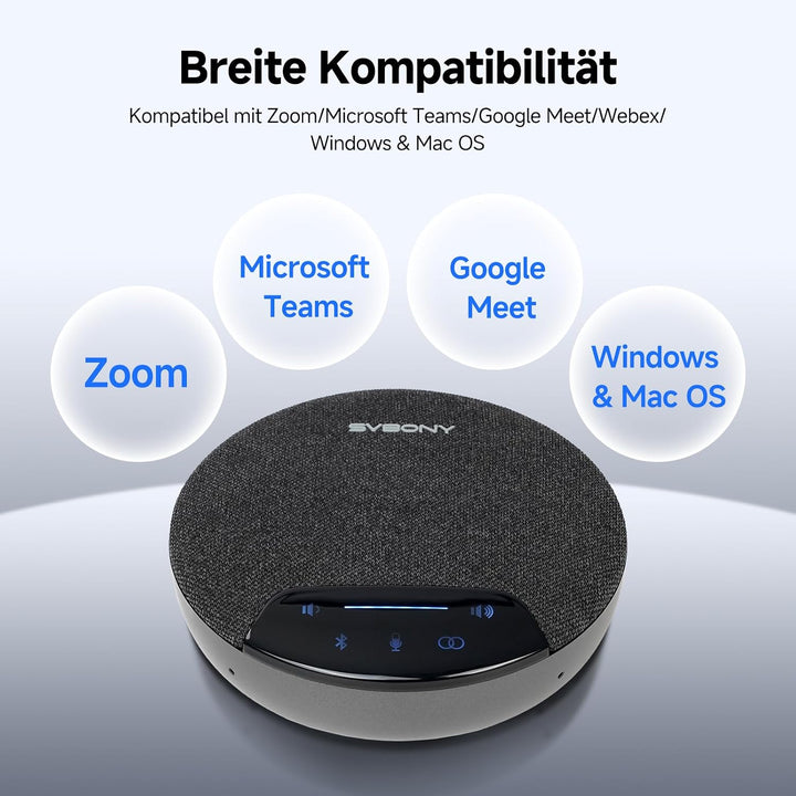 SVBONY SVN O1 Zweikanal-Funk Conference Microphone mit 3A+KI-Geräuschunterdrückung, 4 Mikrofonen für