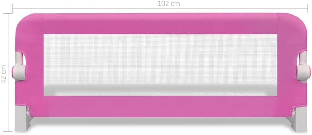 vidaXL 2X Bettschutzgitter Rosa 102cm Bettgitter Kinderbettgitter Kinderbett