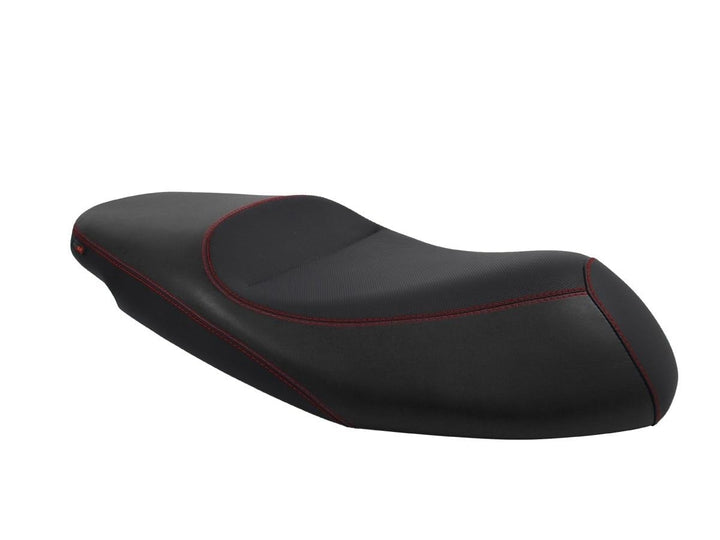 Sitzbankbezug kompatibel mit Aprilia Sportcity 300 2007-2013 schwarz mit roten Nähten (C), Rot