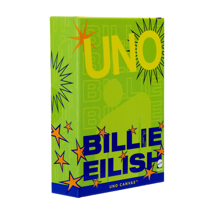 Mattel Games UNO Canvas Billie Eilish Kartenspiel für Kinder, Erwachsene, Familienabende und Partys,