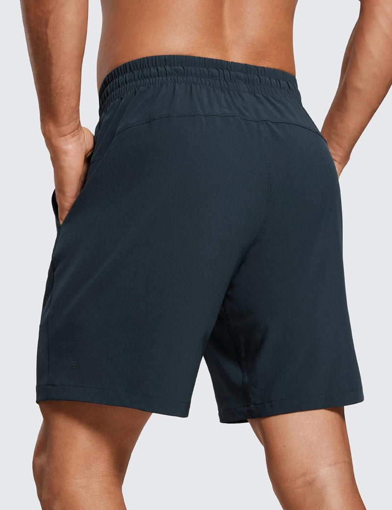 CRZ YOGA Herren Sports Shorts Schnelltrocknend Fitness Kurz Hose Laufshorts mit Taschen - 18/23cm 18