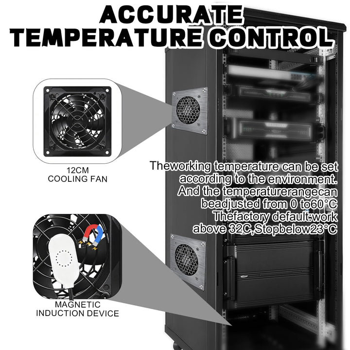 USB Lüfter 120mm mit Präziser Temperaturregelung, 5V Leises Lüftersystem mit 3 Geschwindigkeiten, Do