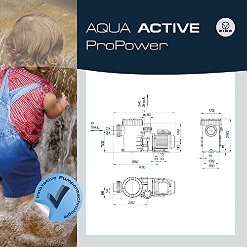 FIAP AQUA ACTIVE ProPower 15.000 - Schwimmteichpumpe - Umwälzpumpe - Filterpumpe - Poolpumpe - Schwi