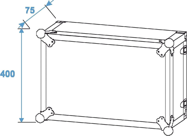 Roadinger Effektrack CO DD, 8 HE, 38cm tief für 483-mm-Steuer- und -Effektgeräte (19") | 2 abnehmbar