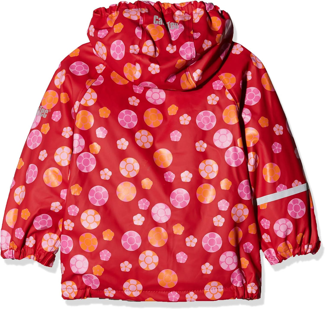 CareTec Unisex Kinder Rain Suit-Pu W. Fleece Regenmantel 80 Red (402), 80 Red (402)