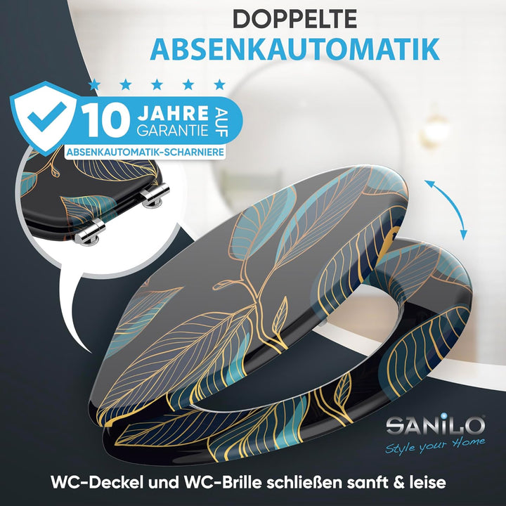 Sanilo WC Sitz mit Absenkautomatik, viele neue Toilettendeckel zur Auswahl, hochwertige Oberfläche,