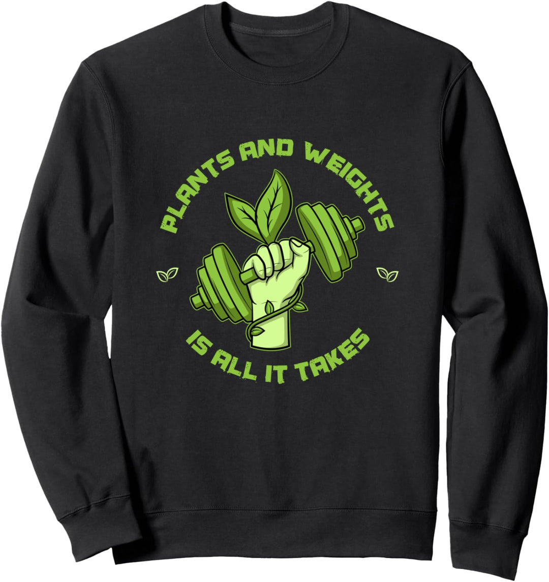 Veganer Vegetarier Vegan Vegetarisch Fitness Gewicht Workout Sweatshirt
