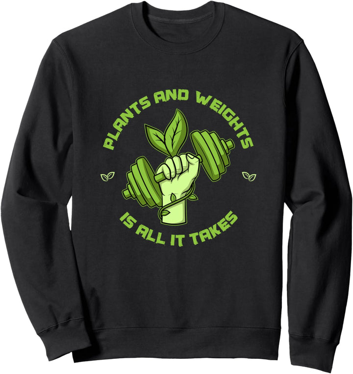 Veganer Vegetarier Vegan Vegetarisch Fitness Gewicht Workout Sweatshirt