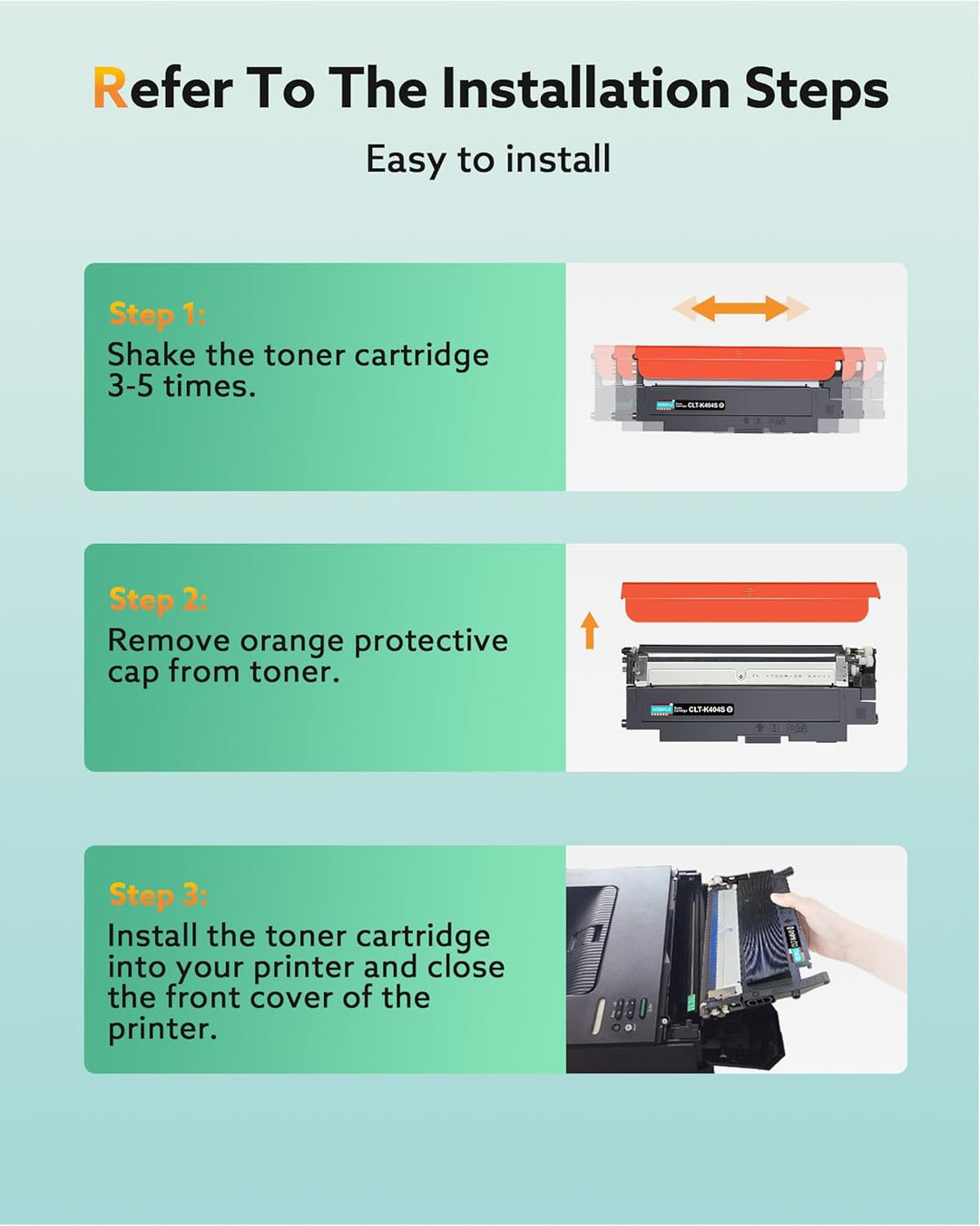 KEENKLE 4er-Pack CLT-P404C CLT-404S 404S Kompatible für CLT-K404S P404C für Toner C480w Xpress C480f