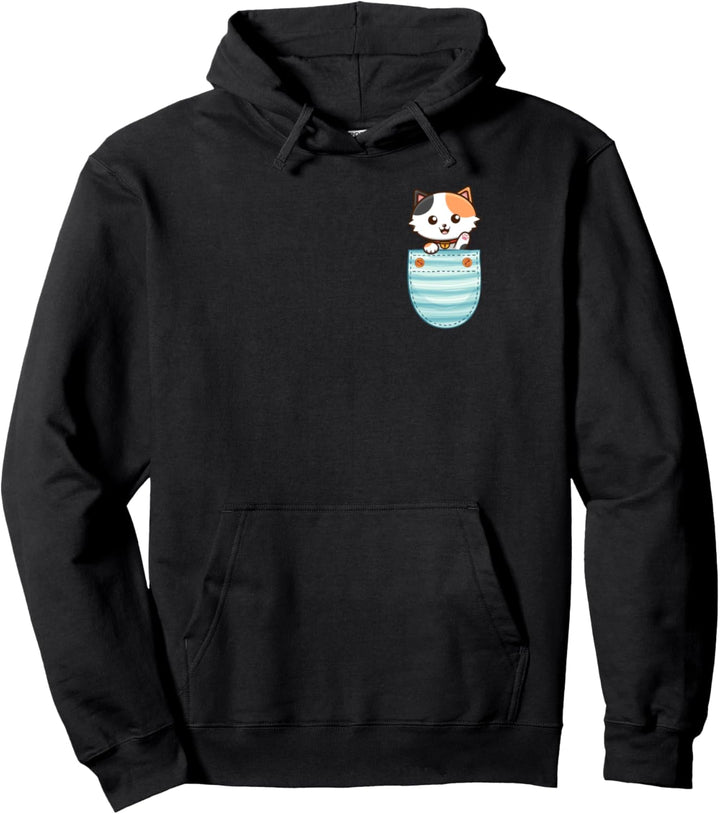 Lustige Katzenfigur mit Katzenmotiv Pullover Hoodie