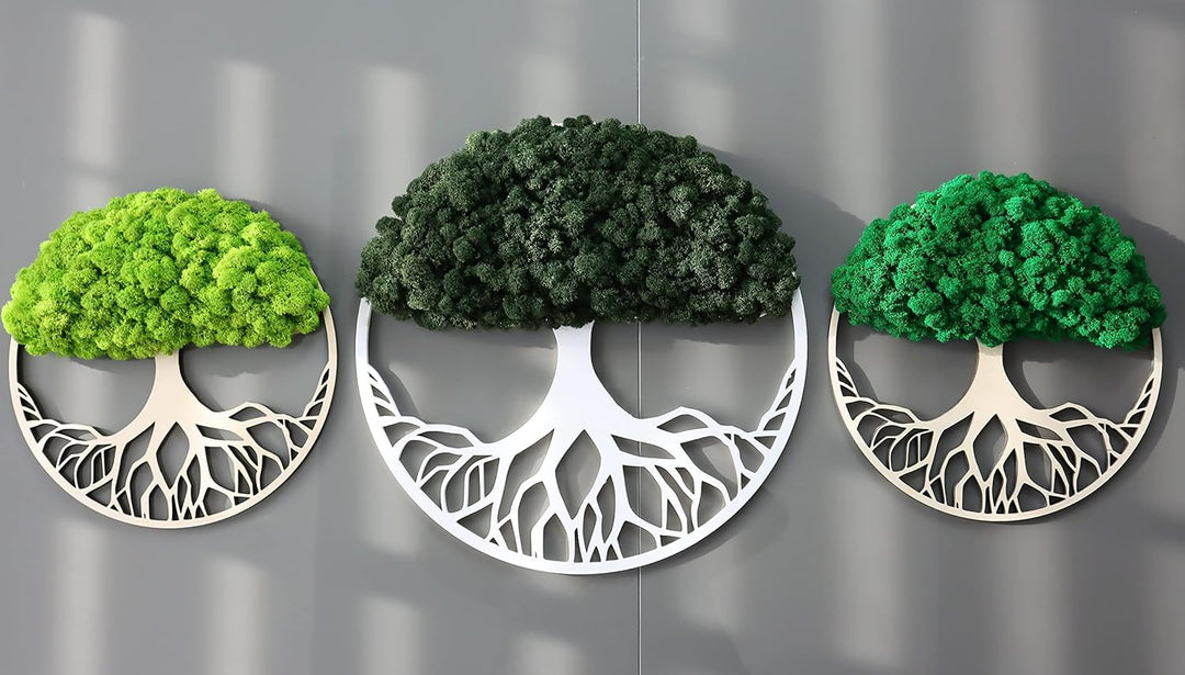 Wanddeko Moosbilder 40cm in Form Eines Baumes - Schön Aussehender Wand Baum - Bringen Sie Leben in I