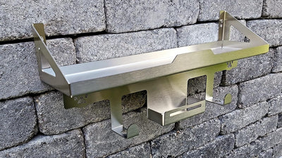 HL-Perfektion-in-Edelstahl Hundegarderobe mit Ablage für Hund Katze Leinenhalter Edelstahl Halsband