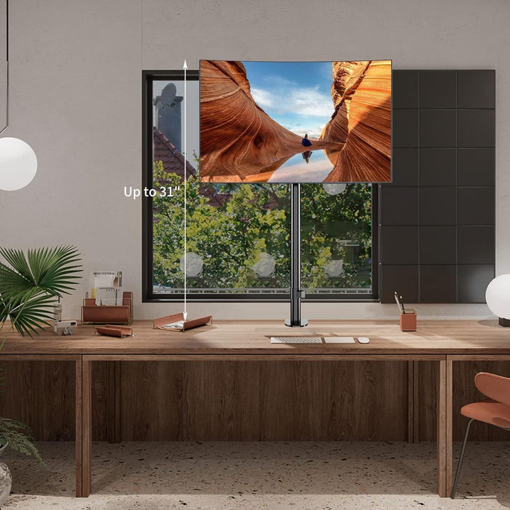 Pholiten Monitor Halterung, extra höhe 800mm Monitorhalterung, vollständig Verstellbarer höher Monit