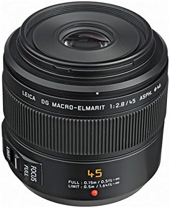 Panasonic H-ES045E LEICA DG ELMARIT Makro 45 mm F2.8 ASPH. Objektiv (Hochleistungs-Makro Objektiv, 9