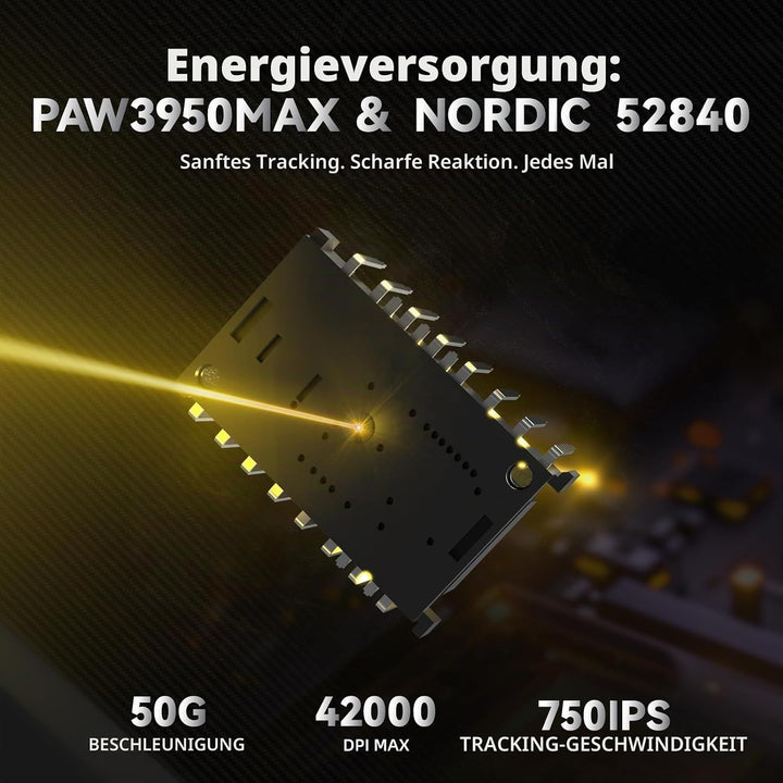 ATTACK SHARK R11 Ultra Carbonfaser 8000Hz Kabellose Gaming-Maus, 49g Superlight, 42000 DPI, 20000 FP