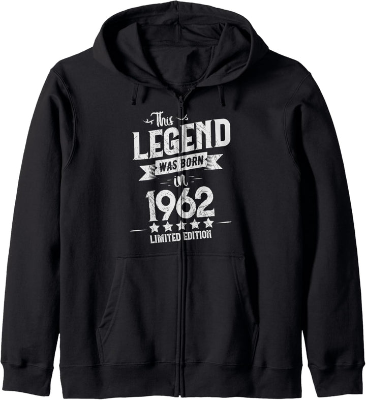 Vintage 1962, 60. Geburtstag Geschenk Mann, 60 Jahre Legende Kapuzenjacke