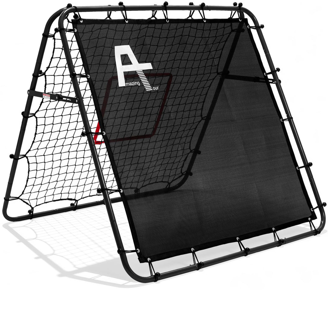 Doppelseitige Rebounder Net Fussball Training Ausrüstung, 100/120/180cm, Fussball Tor Kickback Ziel