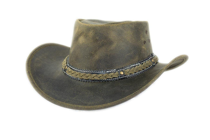 Black Jungle ARAMAC Lederhut Cowboyhut Australienhut Hut XS Khaki, XS Khaki