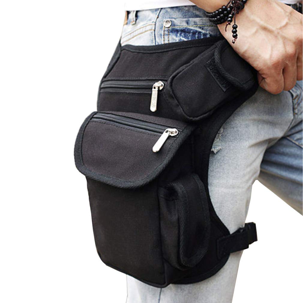 Hebetag Nylon Drop Leg Bag Hiking Waist Pack for Men Women Tactical Motorcycle Bike Cycling Riding T