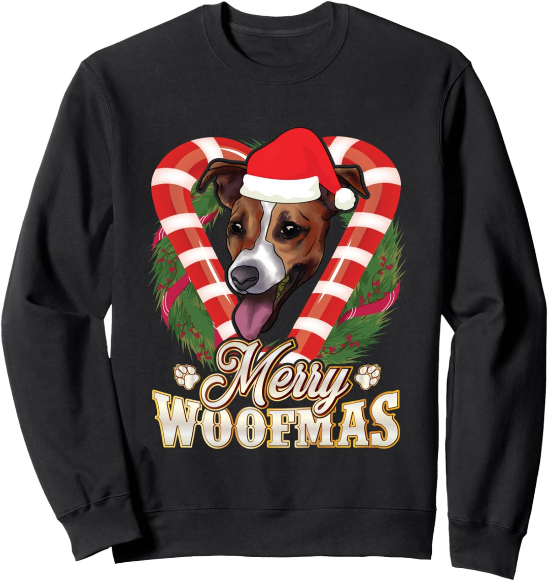Merry Woofmas Jack Russell Terrier Weihnachtsmann Geschenk Sweatshirt
