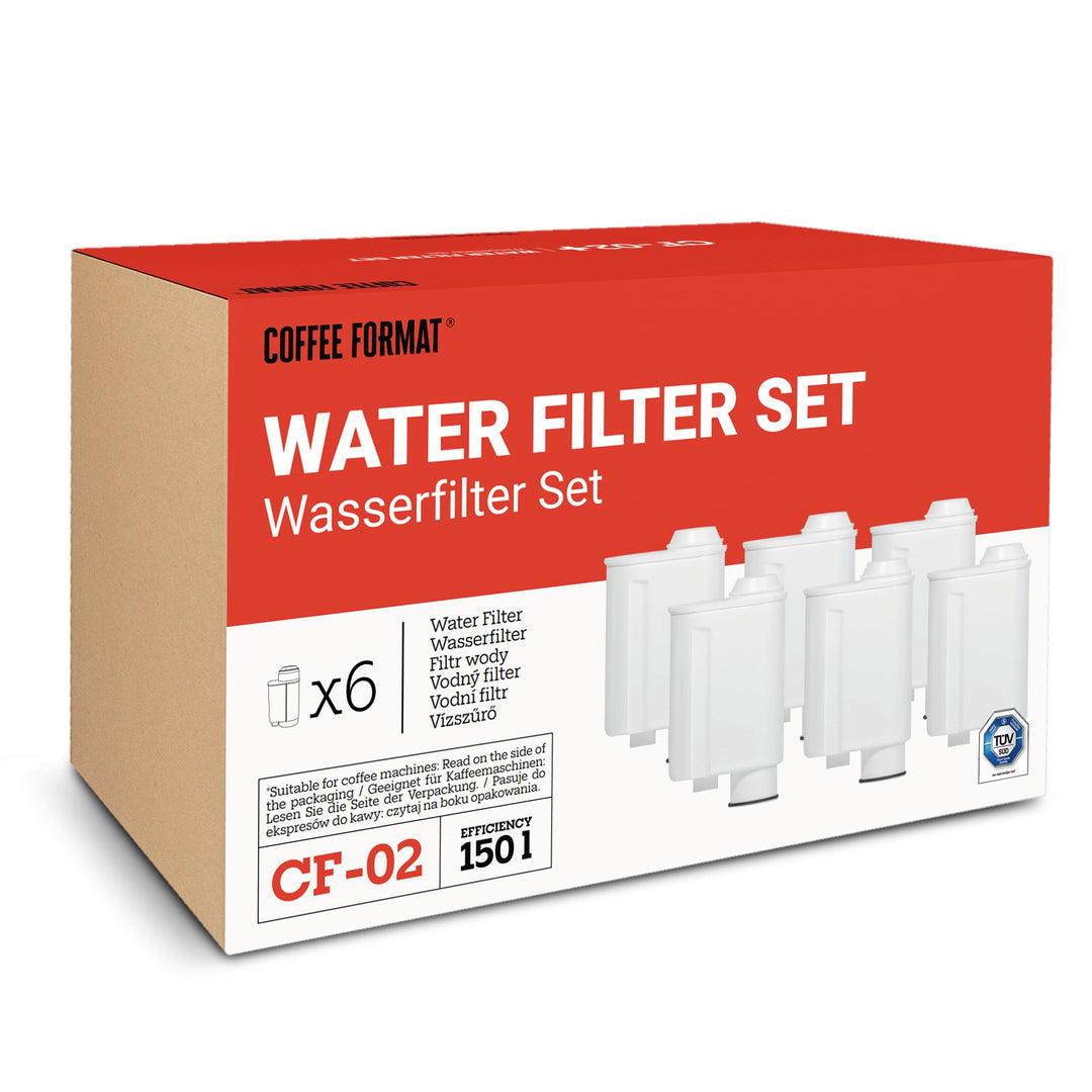 SET 6 Stück Wasserfilter kompatibel mit Kaffeautomat Saeco, Philips, Gaggia, Ersatz für Brita INTENZ
