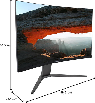 MEDION X52708 68,6 cm (27 Zoll) QHD Widescreen Curved Monitor (165Hz, 1440p, Adaptive Sync, 16:9, 1m