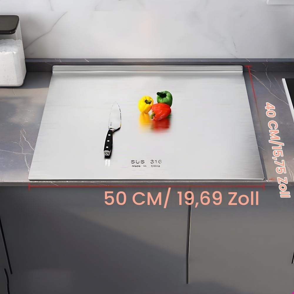 Schneidebrett 316 Edelstahl,Edelstahl Arbeitsplatte aus Verschiedene Grössen,Cutting Board,Schneideb