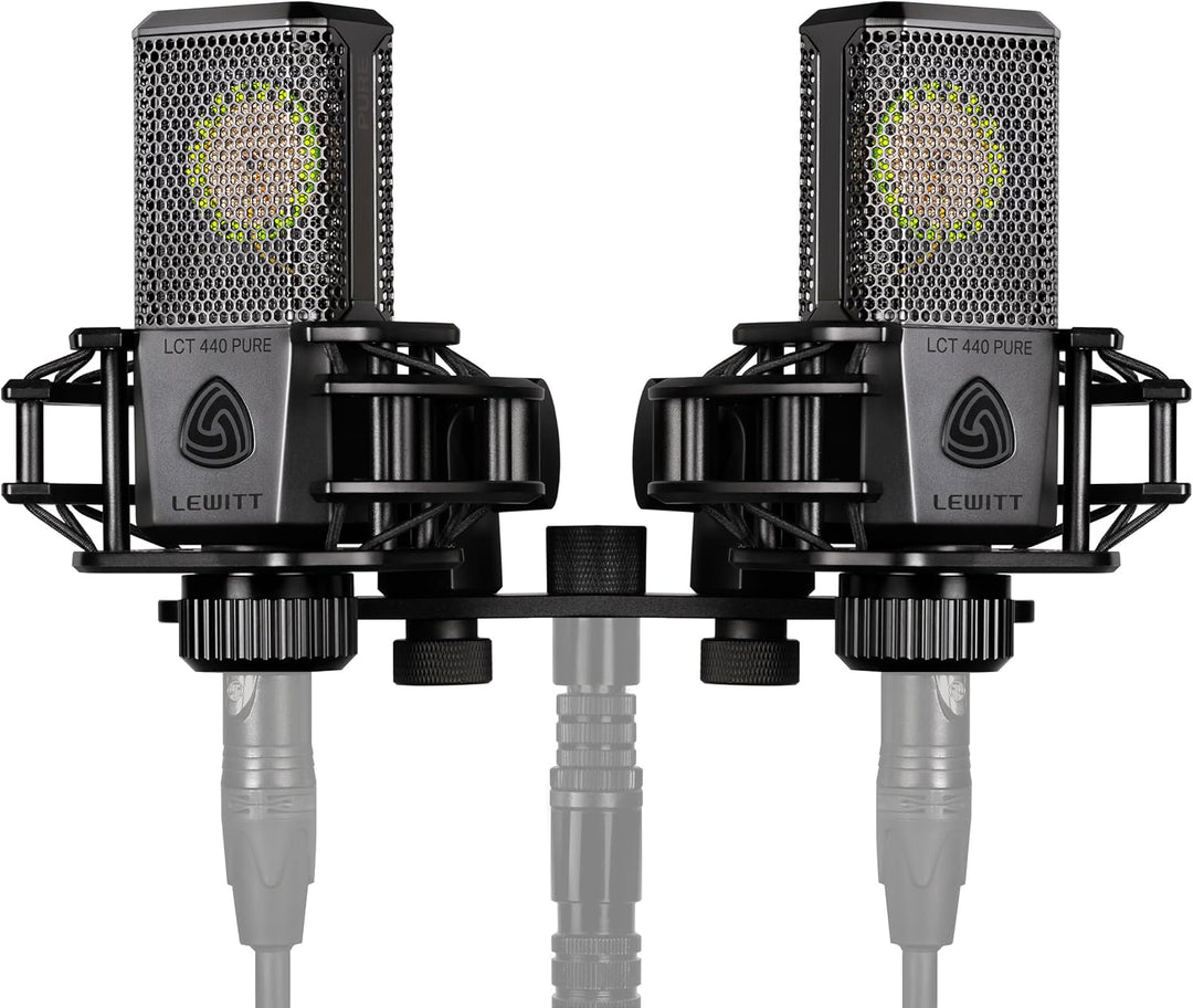 Lewitt LCT 440 Pure Stereopaar XLR Studio Kondensator Mikrofon für Stereo Recording, Drums, Gitarre,